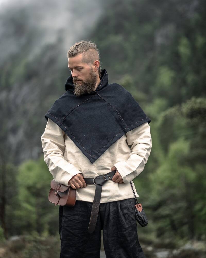 Wikinger Bluse, Langarmlig in Natur