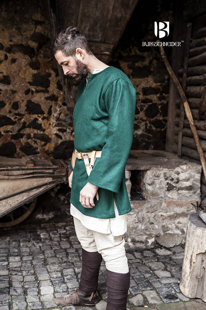 Viking Tuniek Lodin van Wol in Groen