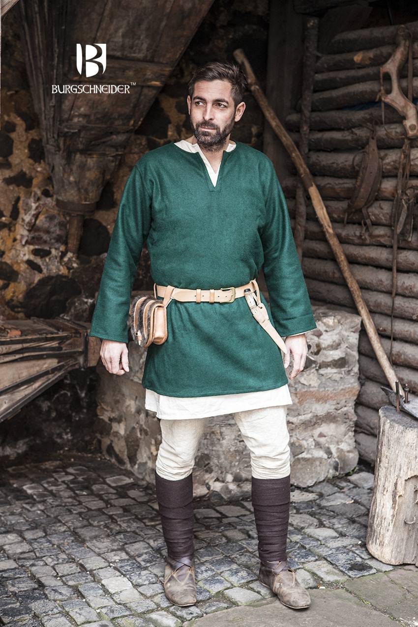 Viking Tuniek Lodin van Wol in Groen