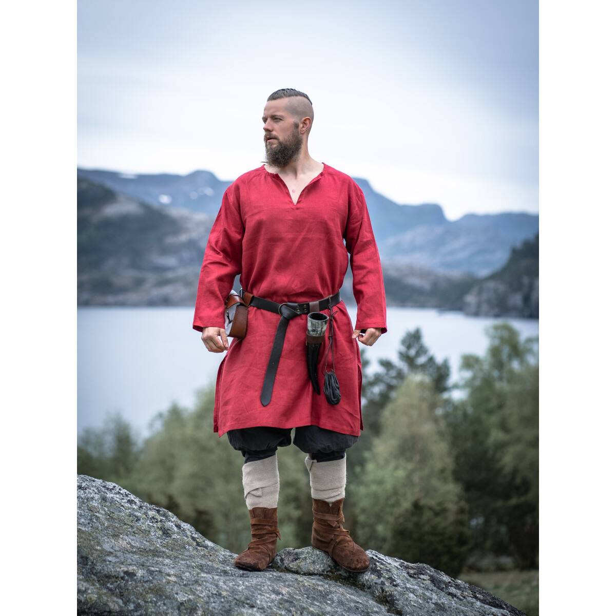 Wikinger Leinentunika in Rot