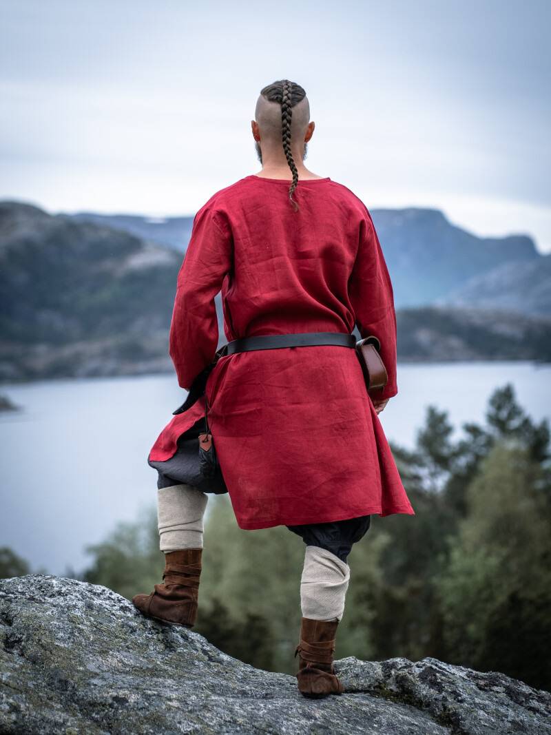 Viking Tuniek van Linnen in Rood