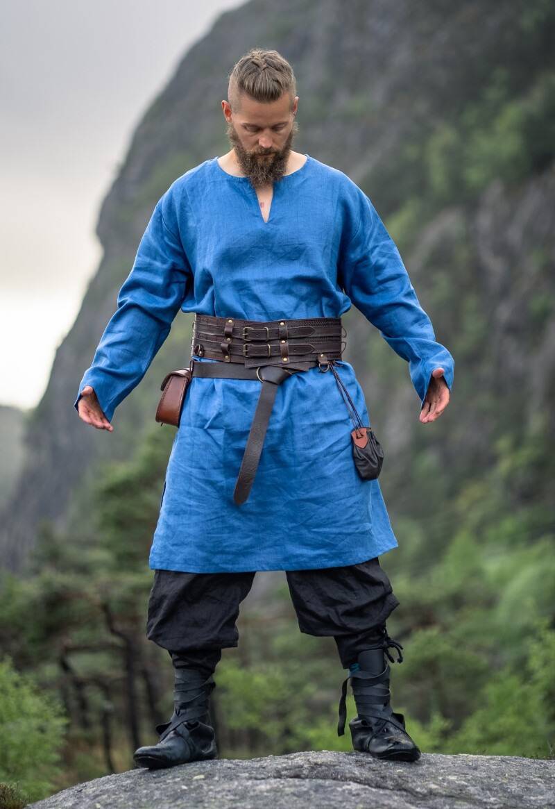 ​Wikinger Leinentunika in Blau