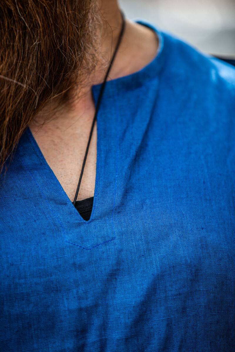 Viking Tuniek van Linnen in Blauw