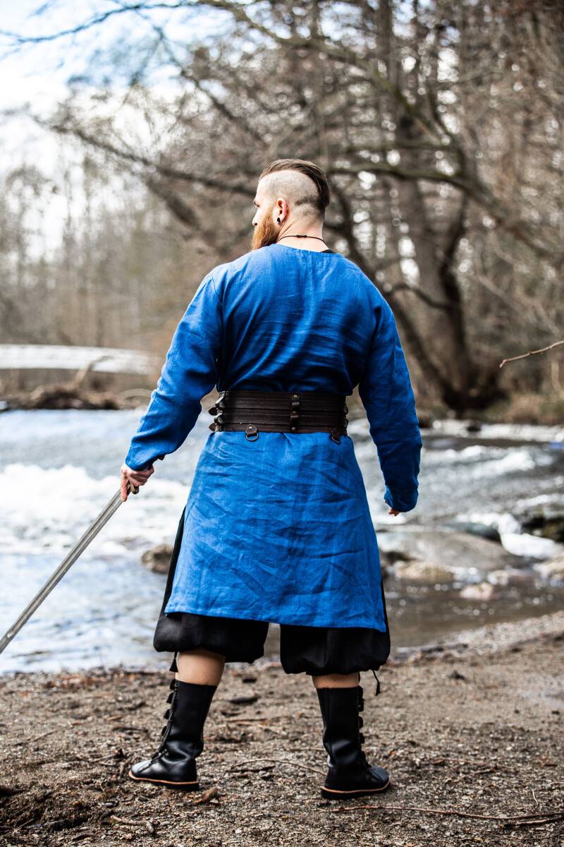 Viking Tuniek van Linnen in Blauw
