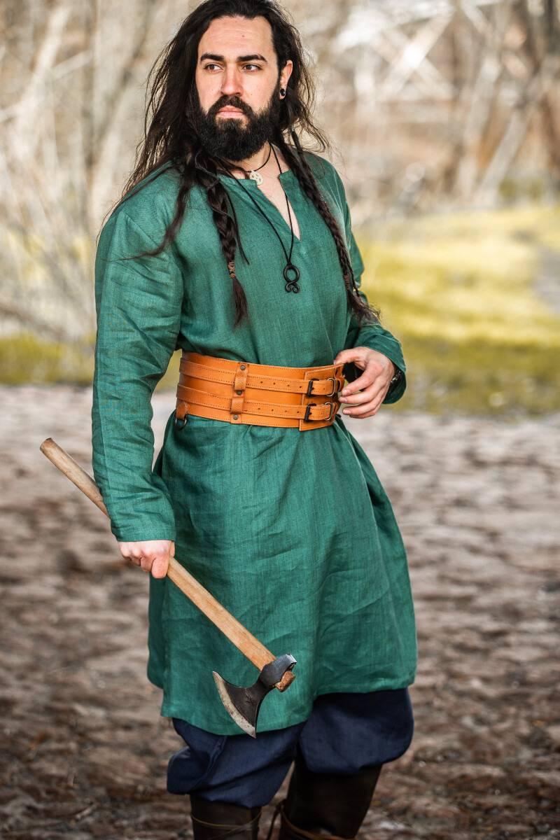 Wikinger Leinentunika in Grun