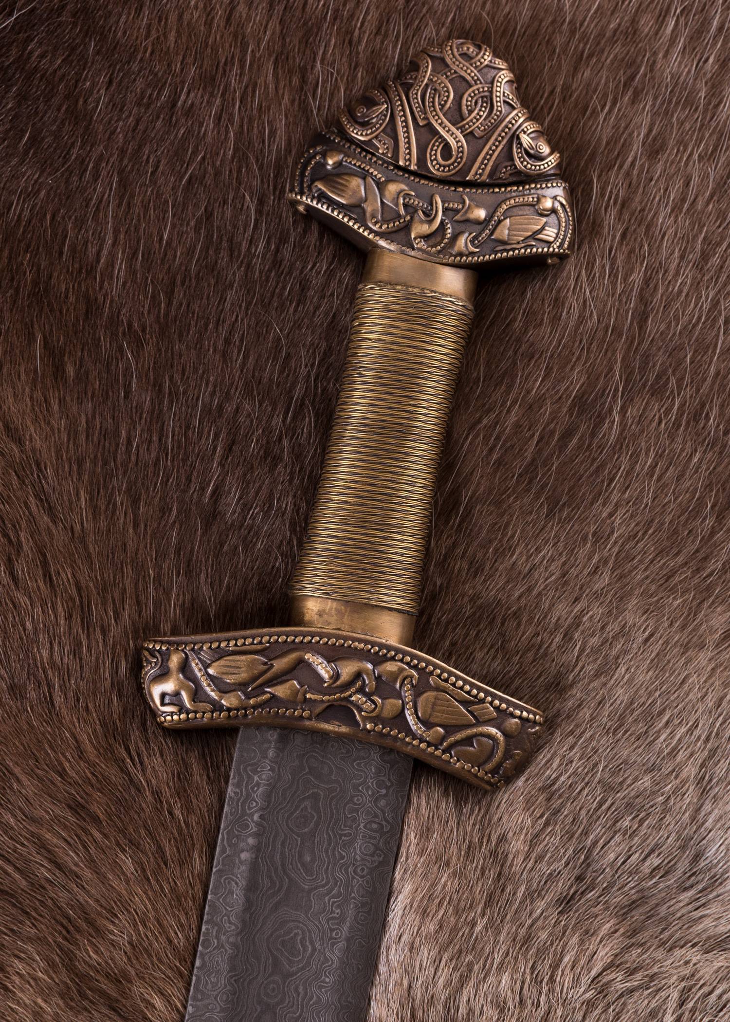 Vikingzwaard uit Dybäck met schede, 11e eeuw, Damascus kling