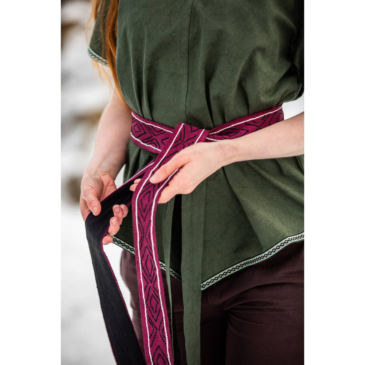 Viking Stoffen Riem in het Rood