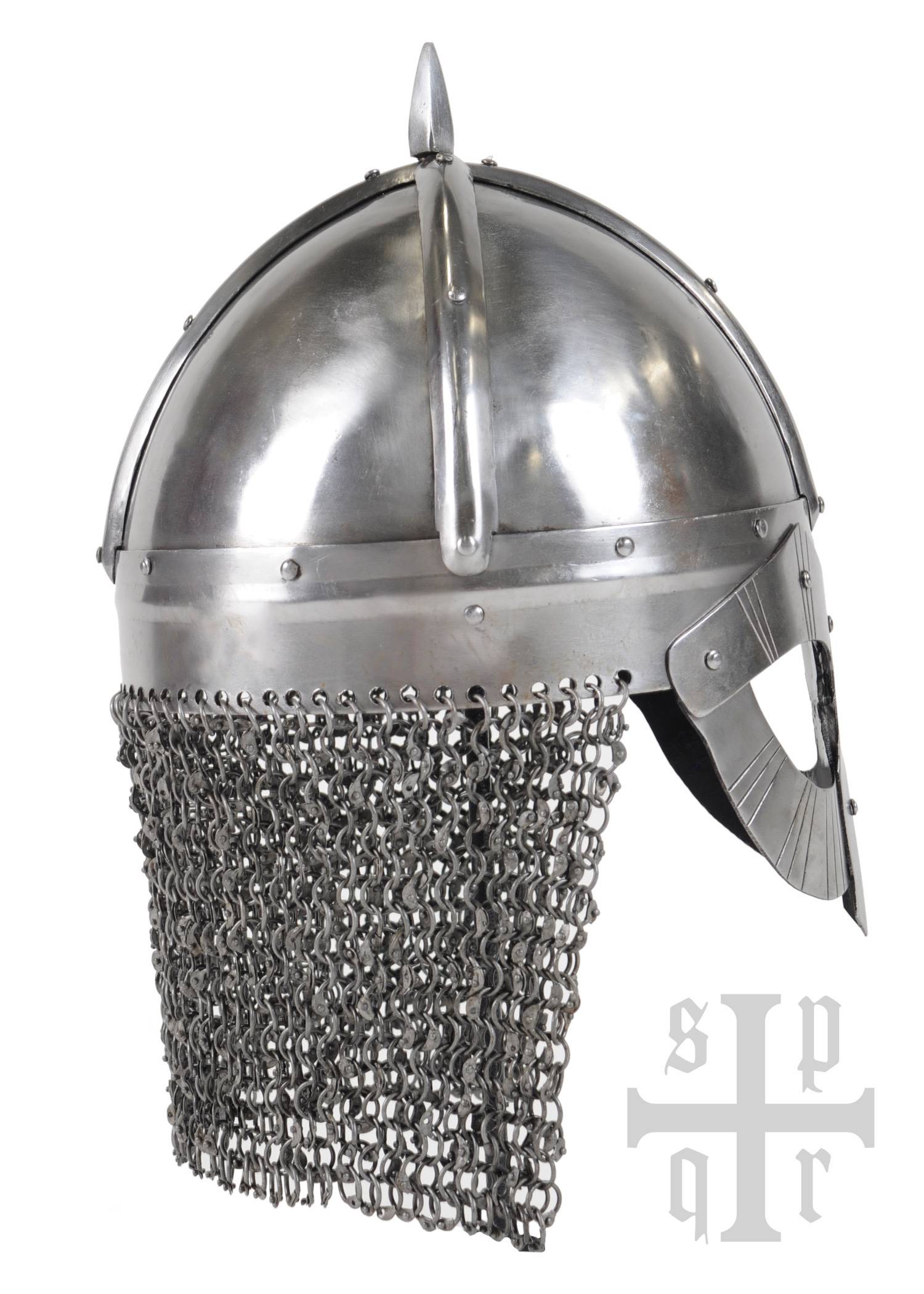 Viking Brilhelm Gjermundbu met maliënkolder, 2 mm staal, 9e-10e eeuw