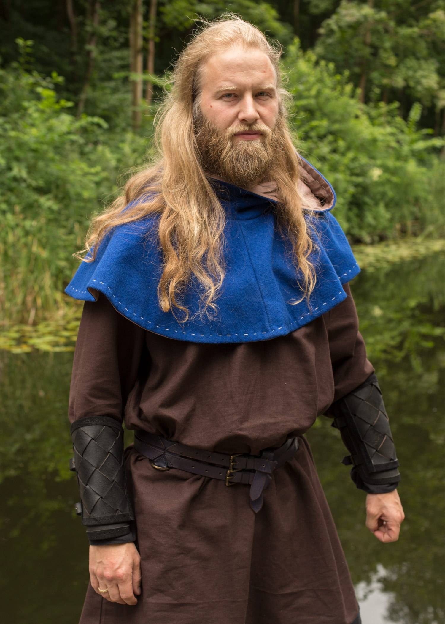RFB Viking polsbeschermers, gemaakt van leer in de kleur zwart