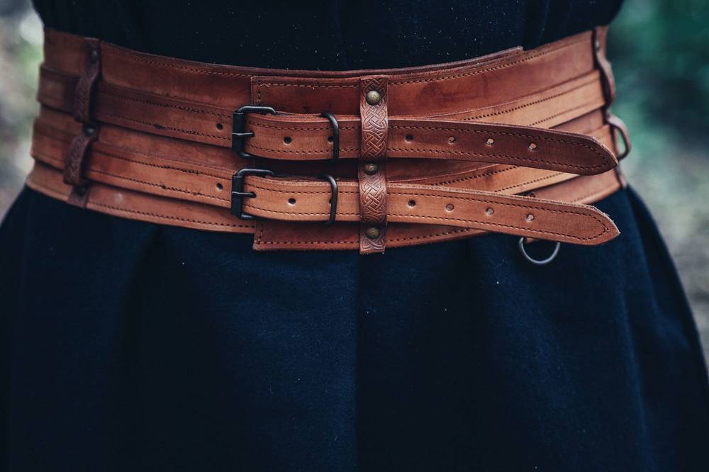​Viking Riemgordel in Lichtbruin/Cognackleur Leder