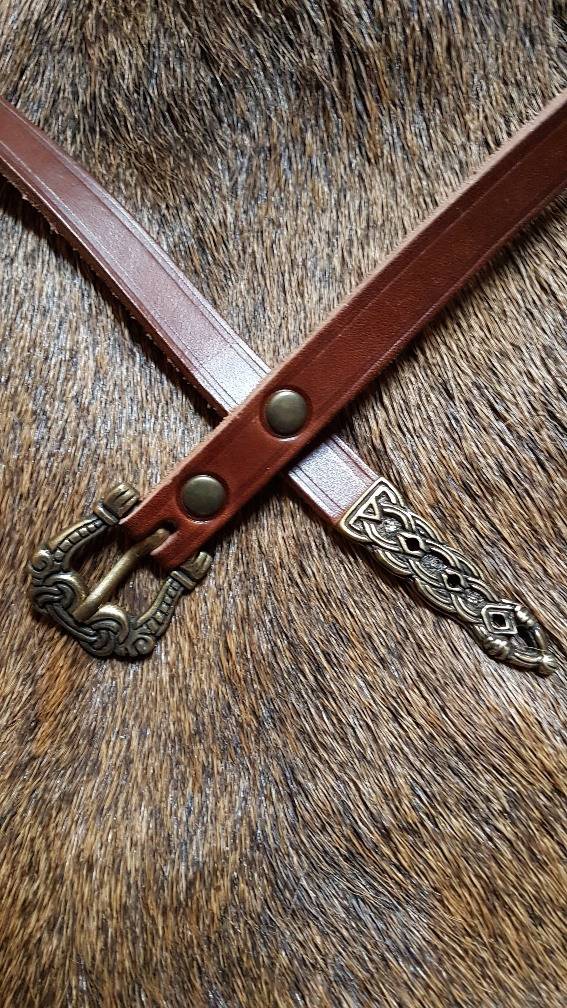 Wikinger Gurtel Borrestill 9-10Jh. in Braun