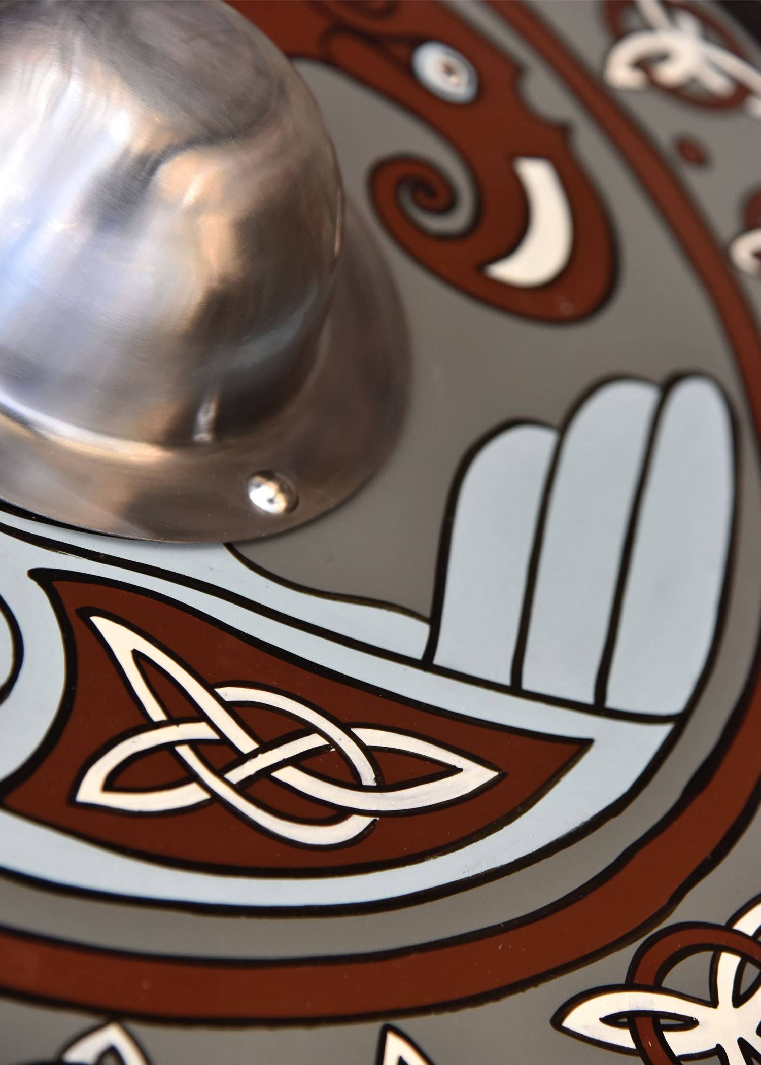 Vikingschild met Raafmotief en Triquetra's, 61 cm (deco)