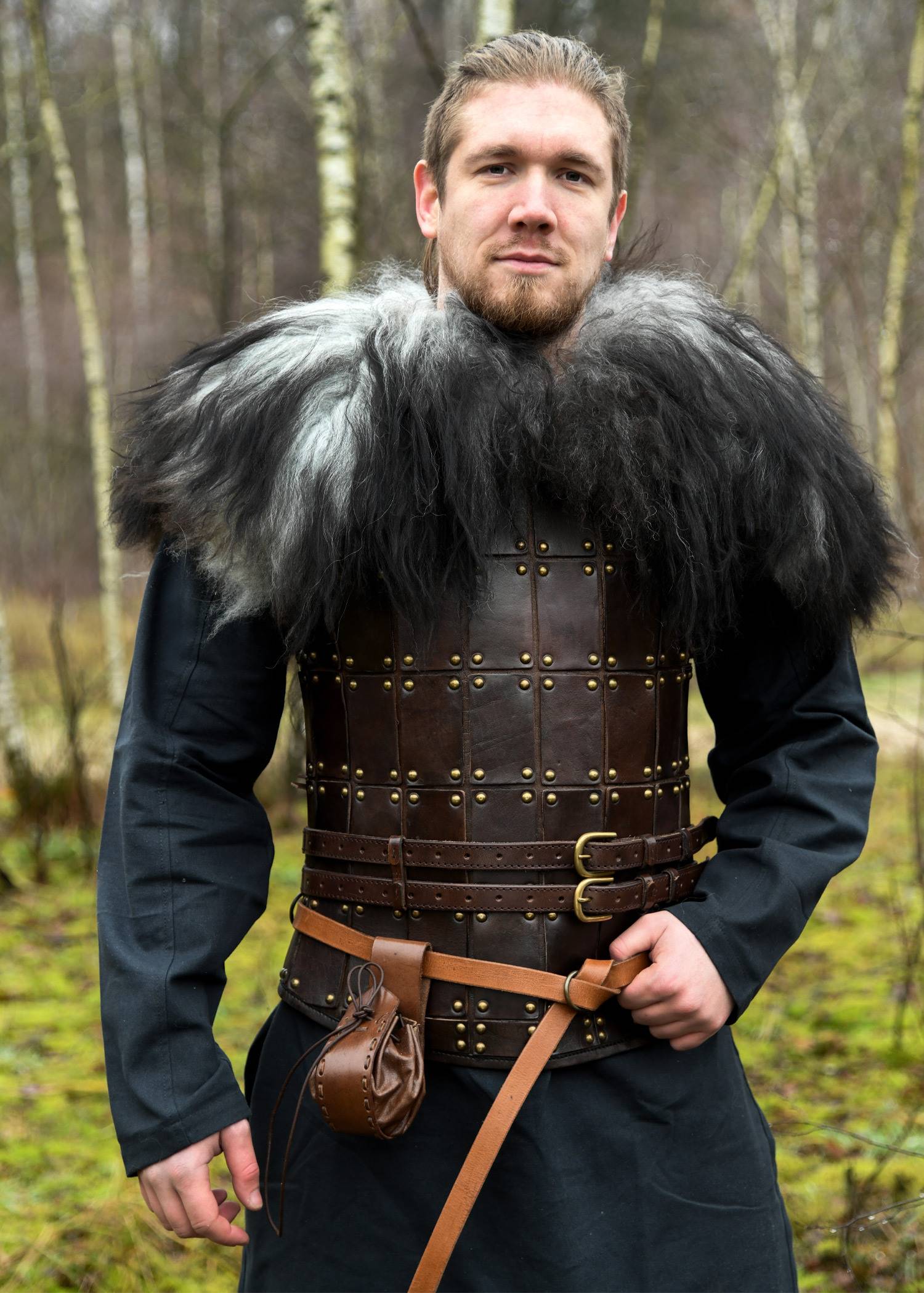 Viking Schoudervacht van Nordland-slakkenbont, zwartgrijs