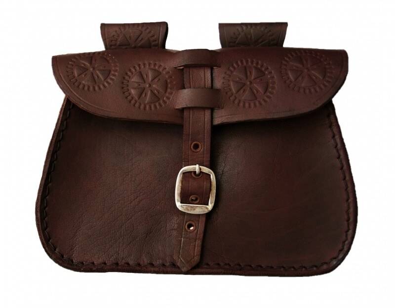 ​Wikinger Gürteltasche in Braun oder Schwarz