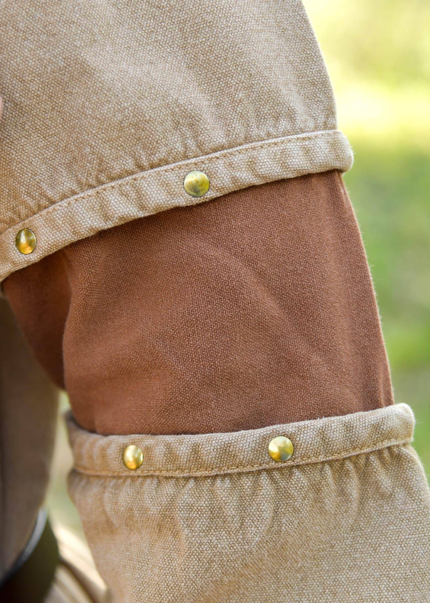 Viking / Middeleeuwse Tuniek in Beigebruin voor heren met een used look