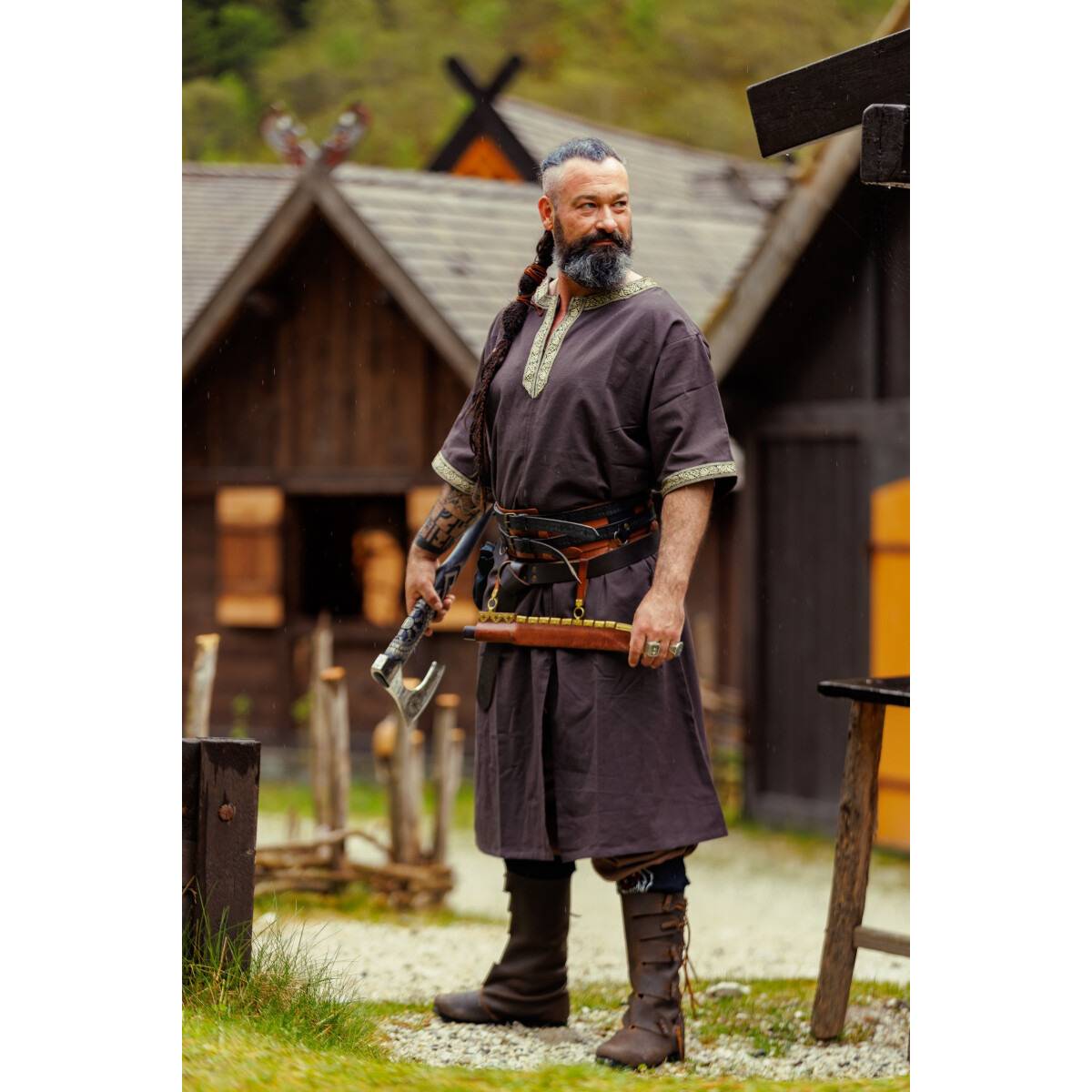 Middeleeuws - Viking Tuniek in Bruin