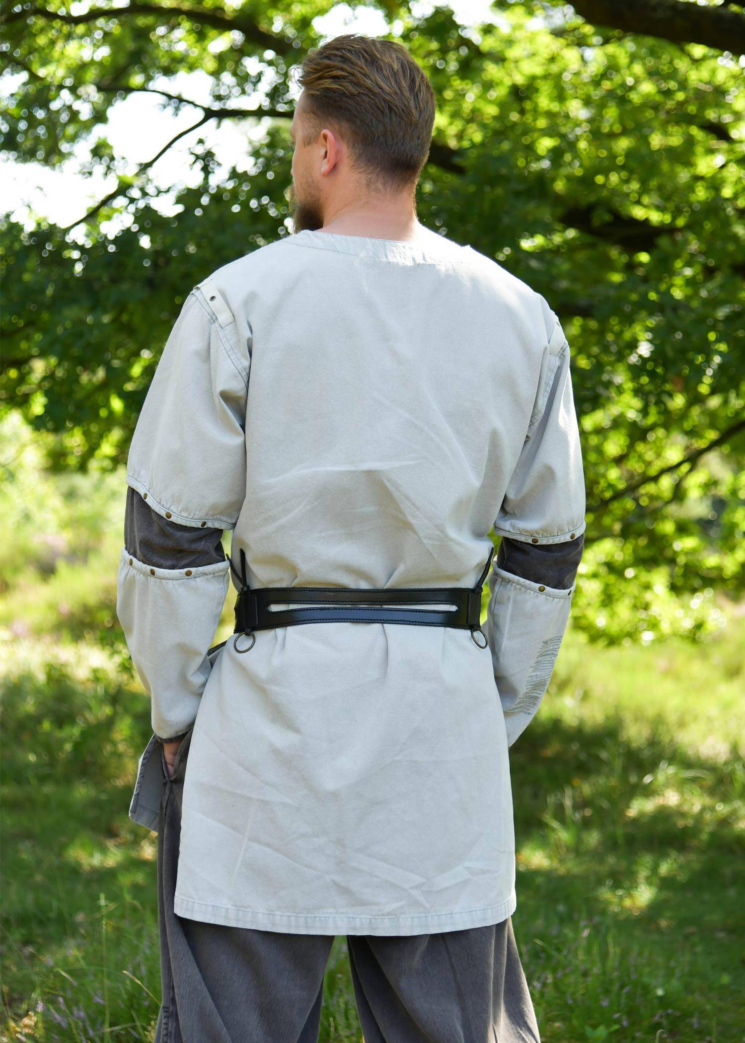 Viking/Middeleeuwse Tuniek in Grijs voor heren met een used look