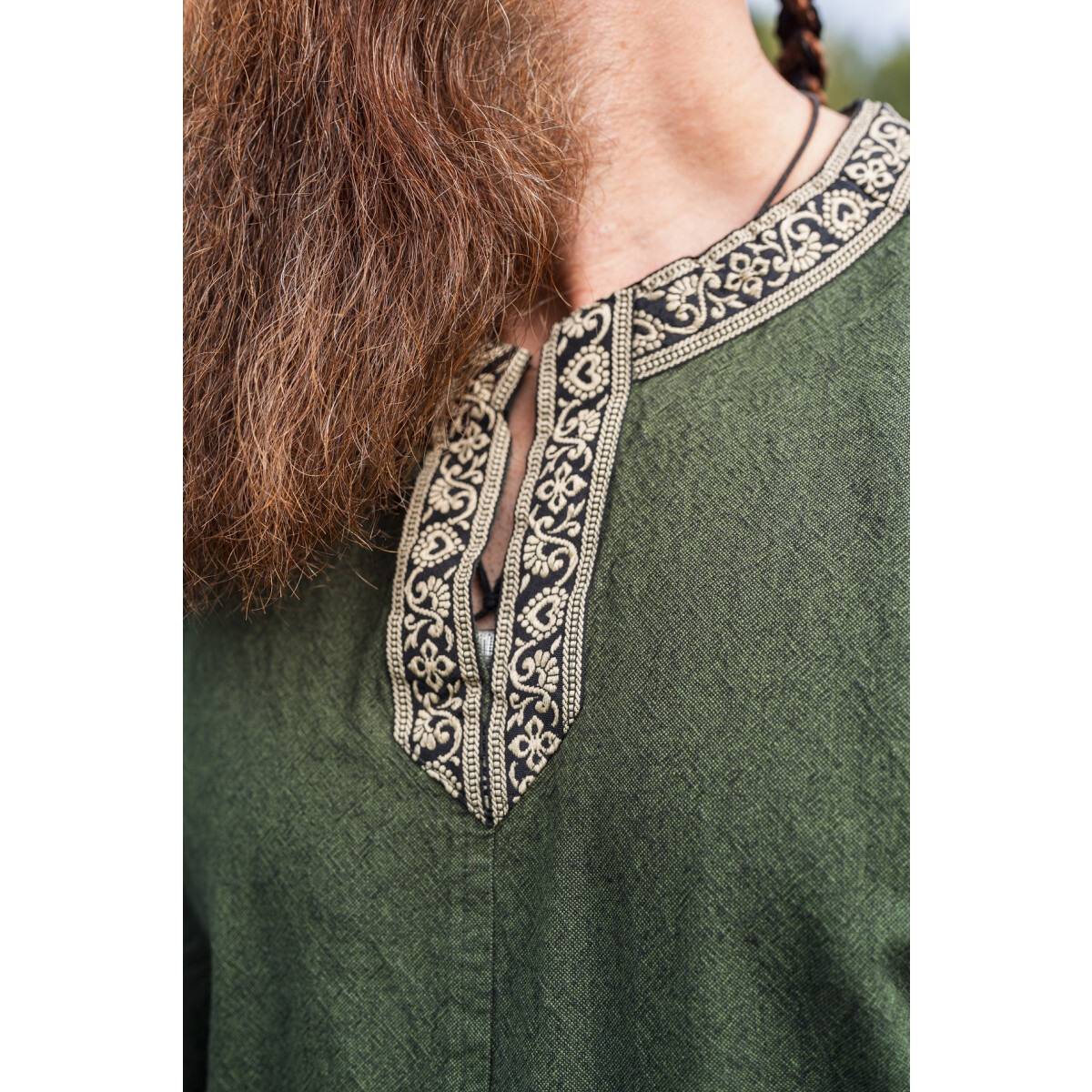 Viking-Romeins-Middeleeuwse Tuniek, Katoen in Groen