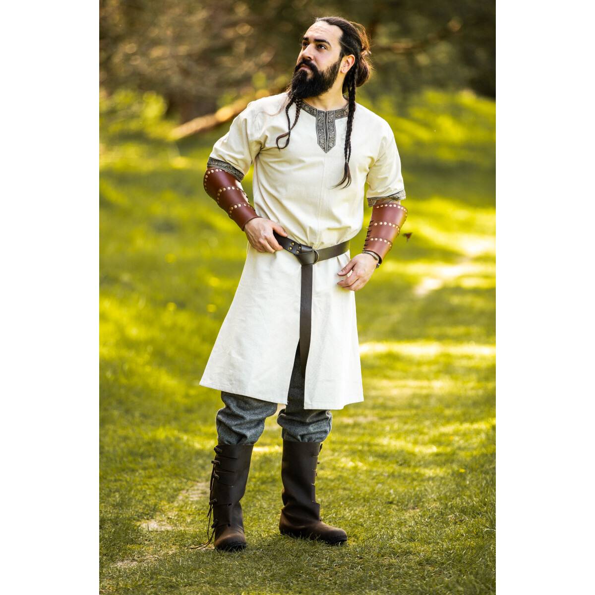 Viking-Romeins-Middeleeuwse Tuniek, Katoen in Naturel