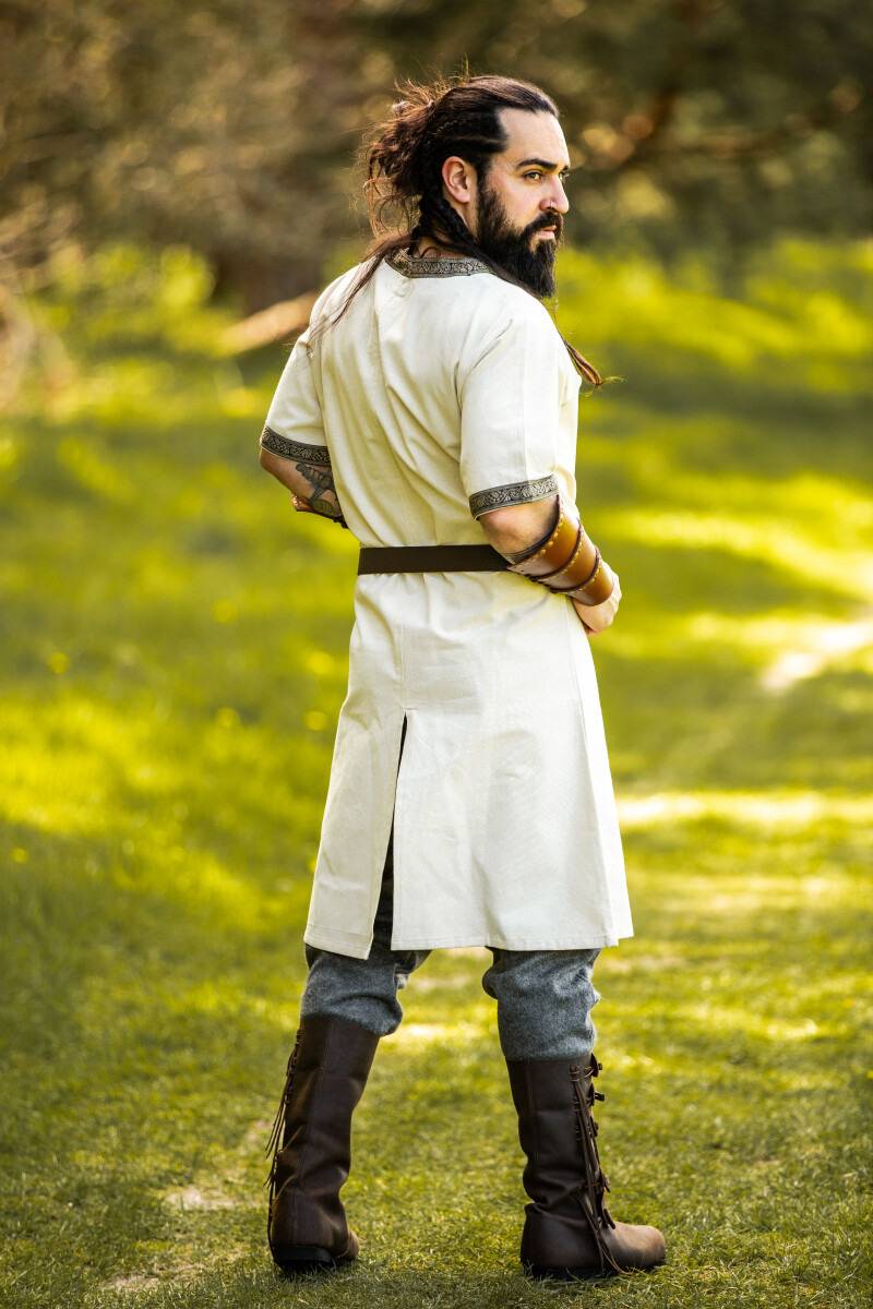 Viking-Romeins-Middeleeuwse Tuniek, Katoen in Naturel