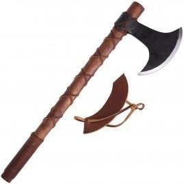 Vikingbijl met beschermhoes