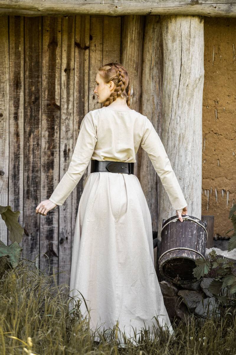 Schlichtes Wikinger Unterkleid in Hanffarben
