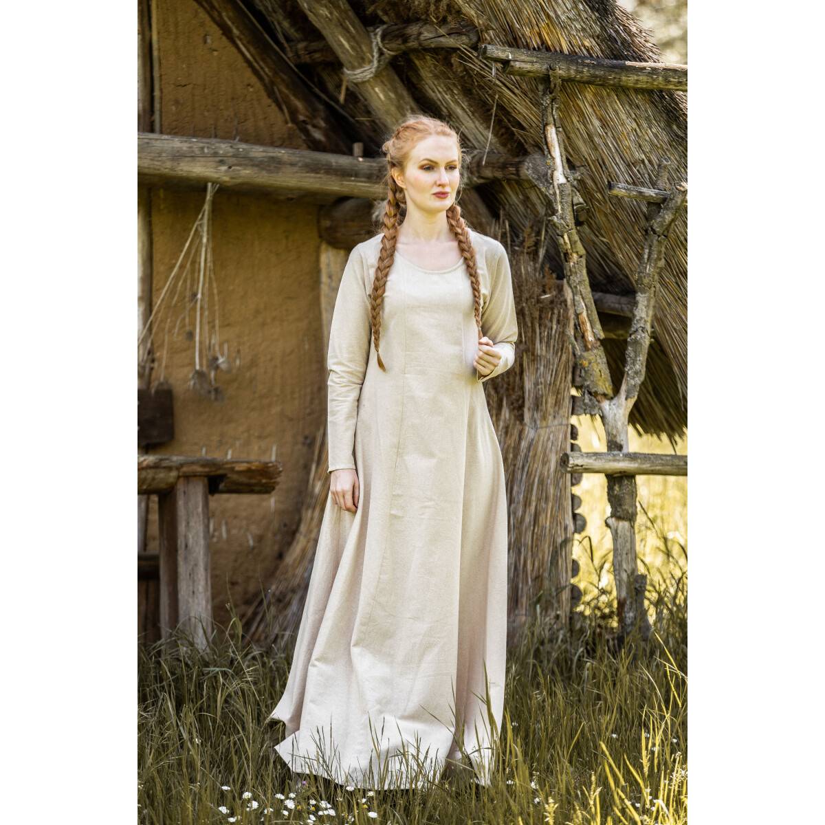 Schlichtes Wikinger Unterkleid in Hanffarben