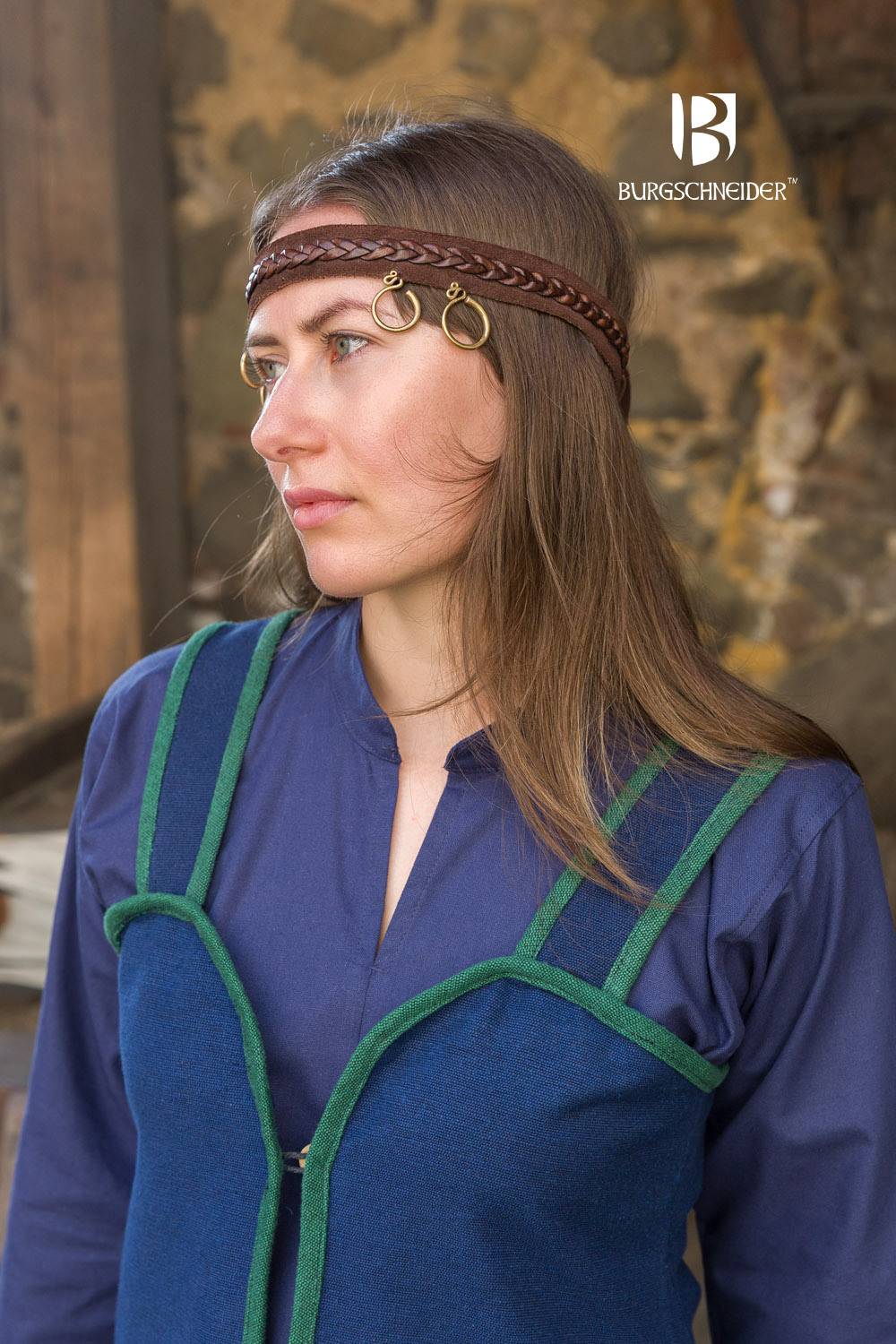 Viking Rus Jurk Katarzyna Blauw/Groen