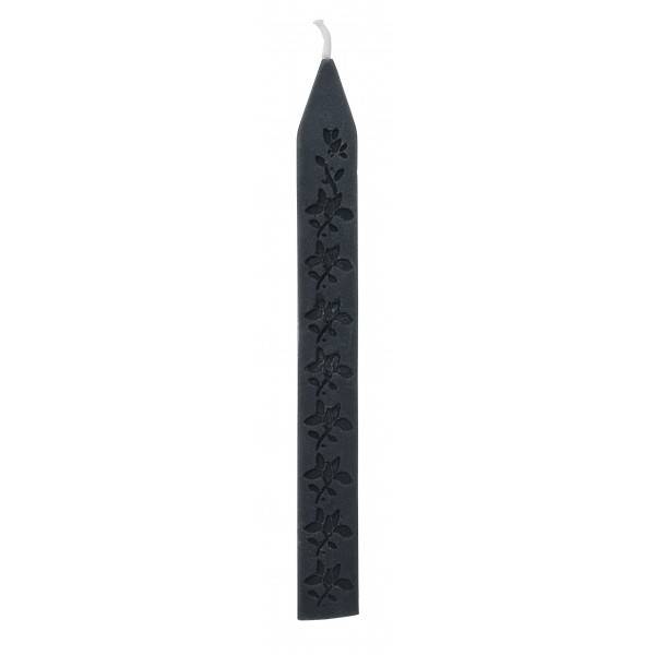 Siegelwachs 11cm mit Docht, schwarz