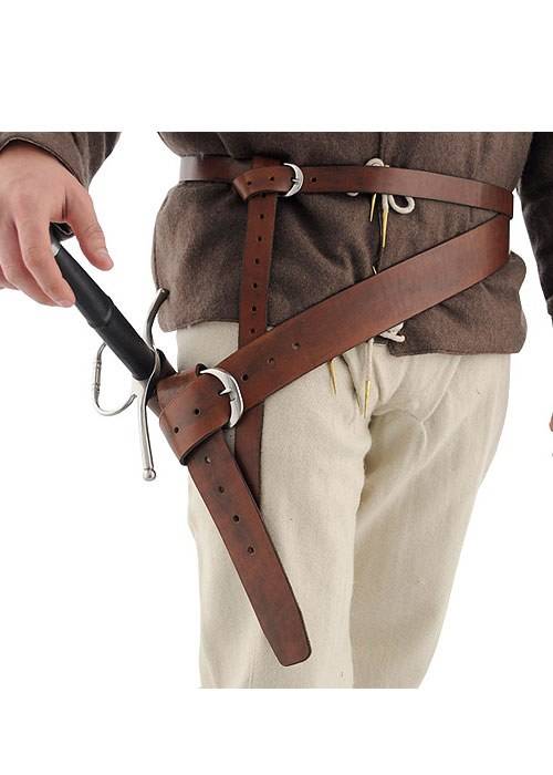 Hochmittelalter Schwertgürtel, Linkshänder