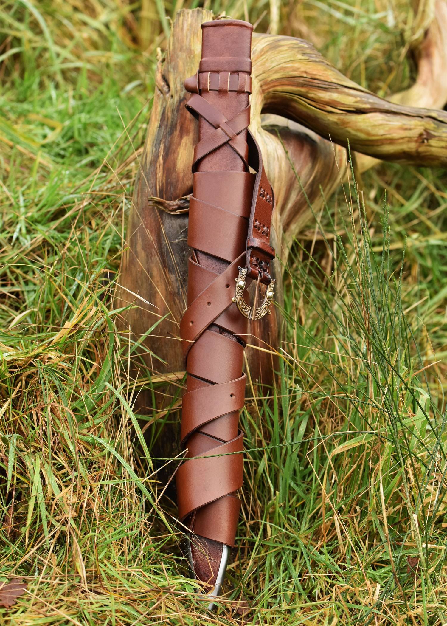 Viking Zwaardschede met Riem en Bronzen Gesp, diverse lengtes
