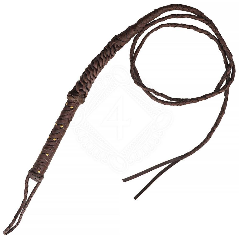 ​Geflochtene Lederpeitsche für Abenteurer, 272 cm
