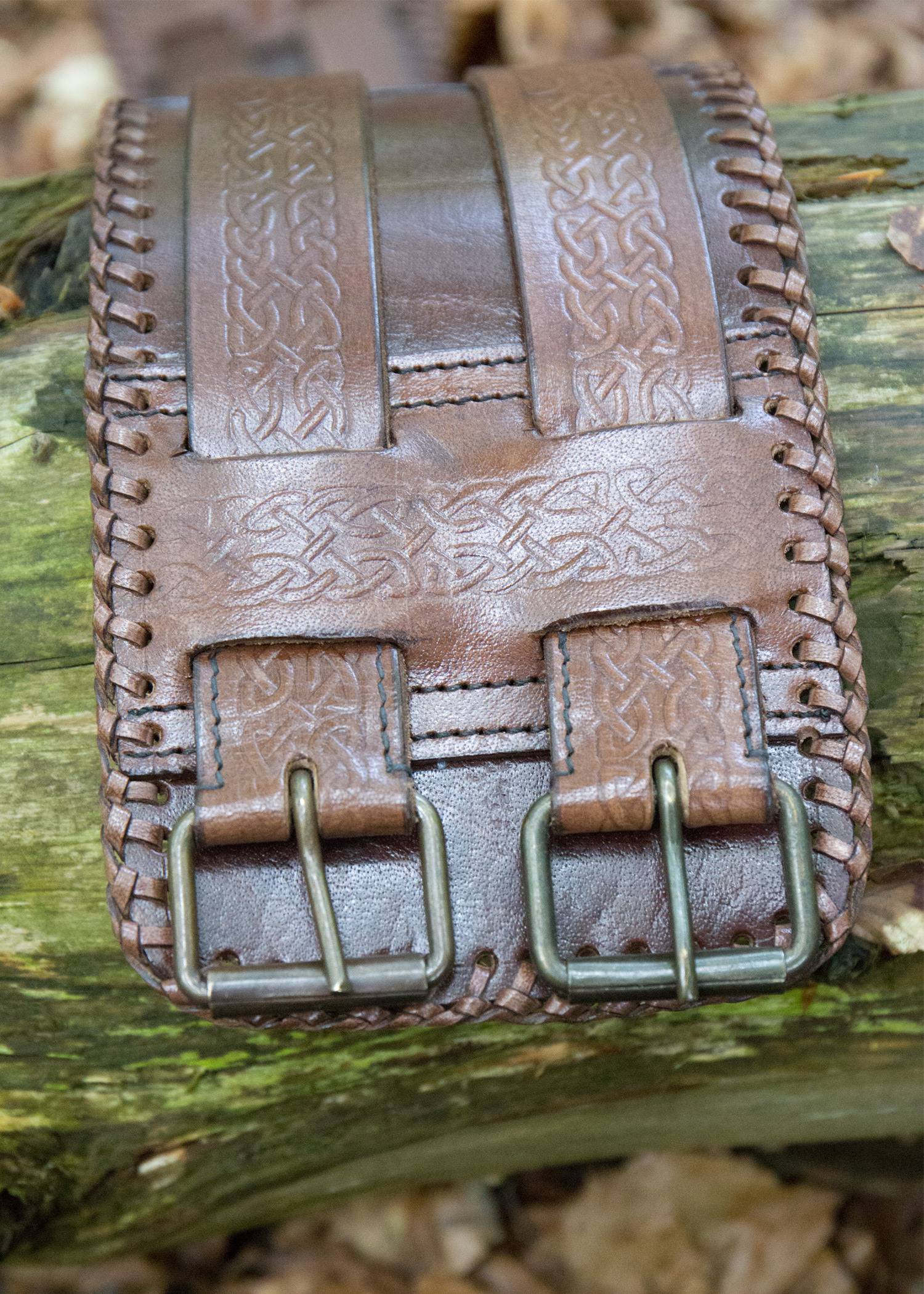 Viking - Kelt - Barbaren leren riem in Bruin