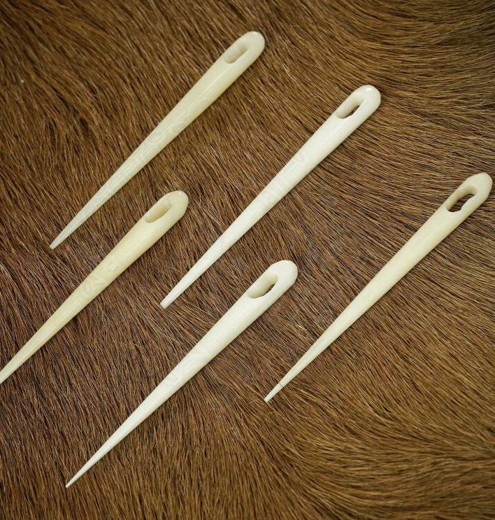 Knochennadeln - Nähnadeln aus Knochen, 45 mm