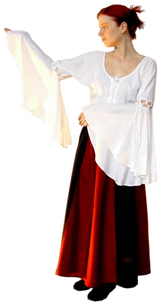 ​Middeleeuwse Dames Blouse in Natuur
