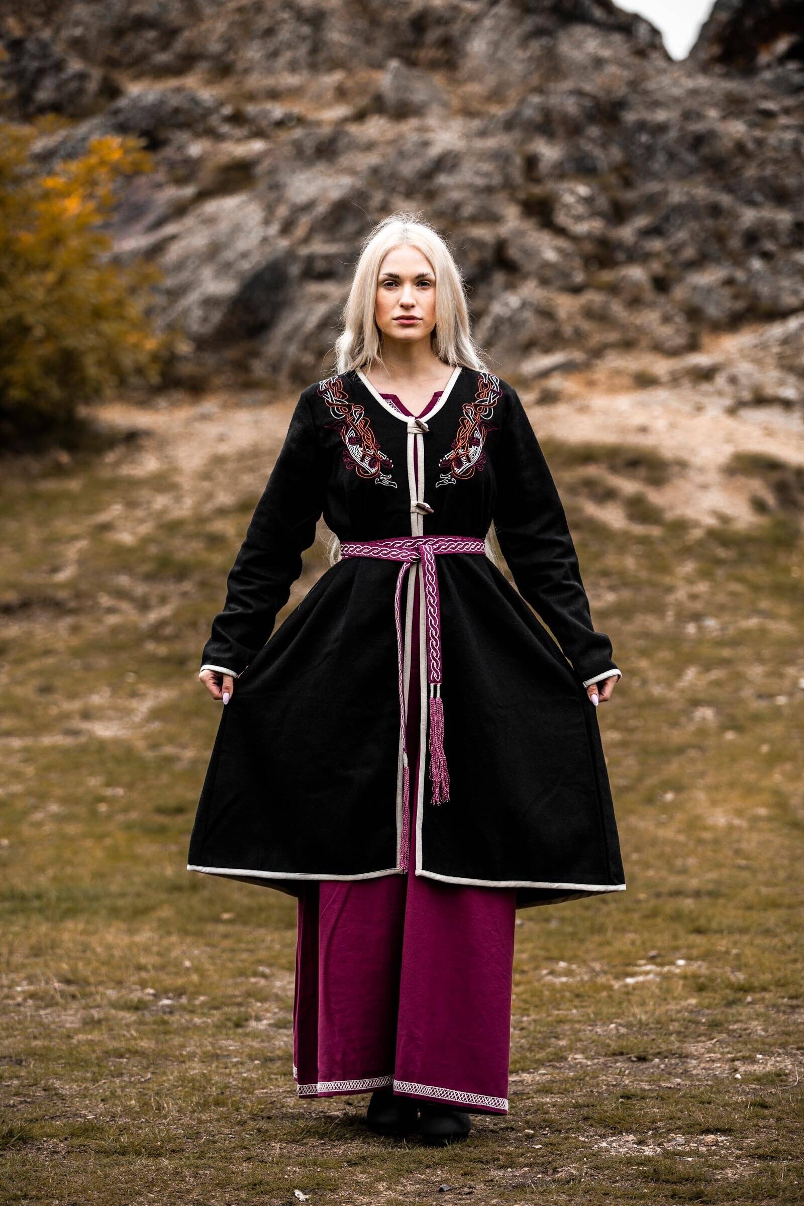 Viking Birka dames wollen jas, zwart