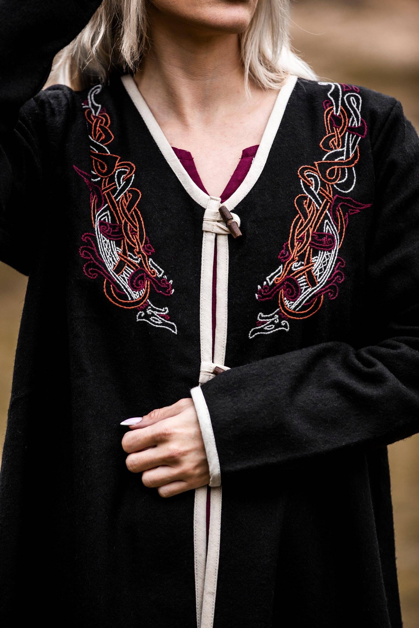Viking Birka dames wollen jas, zwart