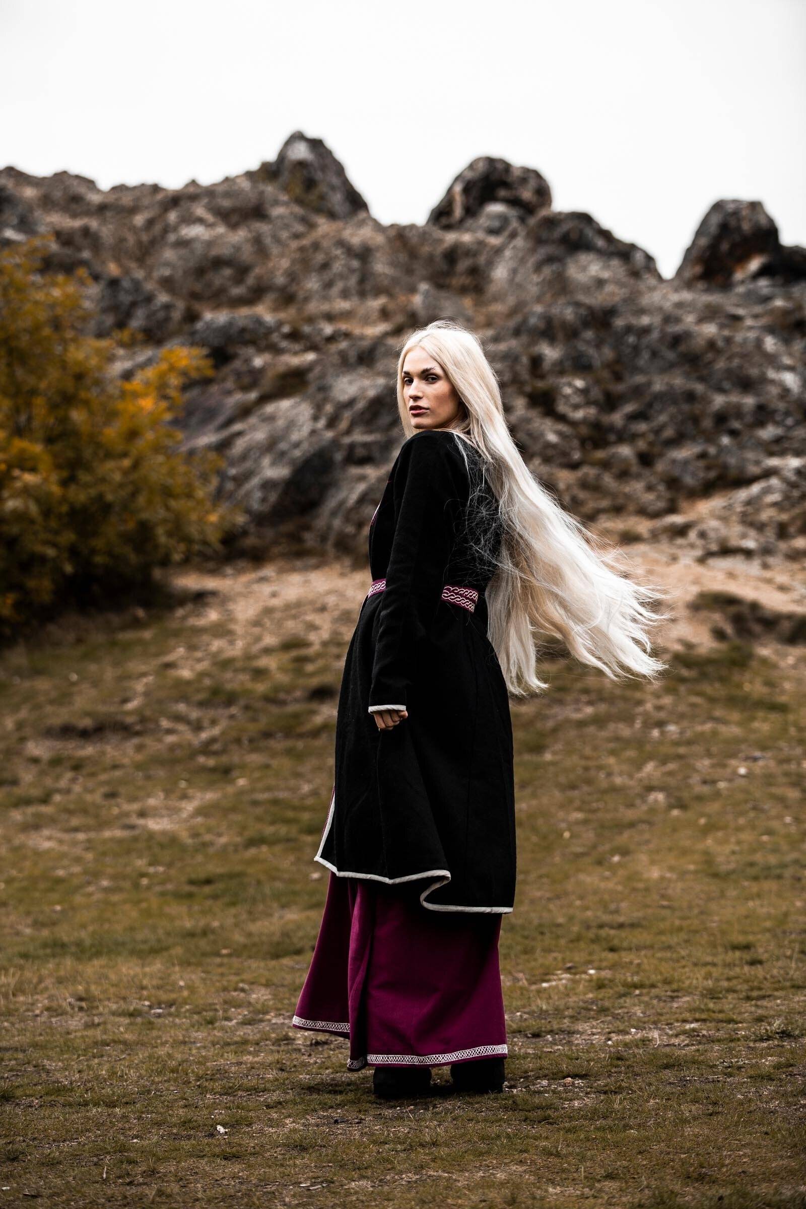 Viking Birka dames wollen jas, zwart