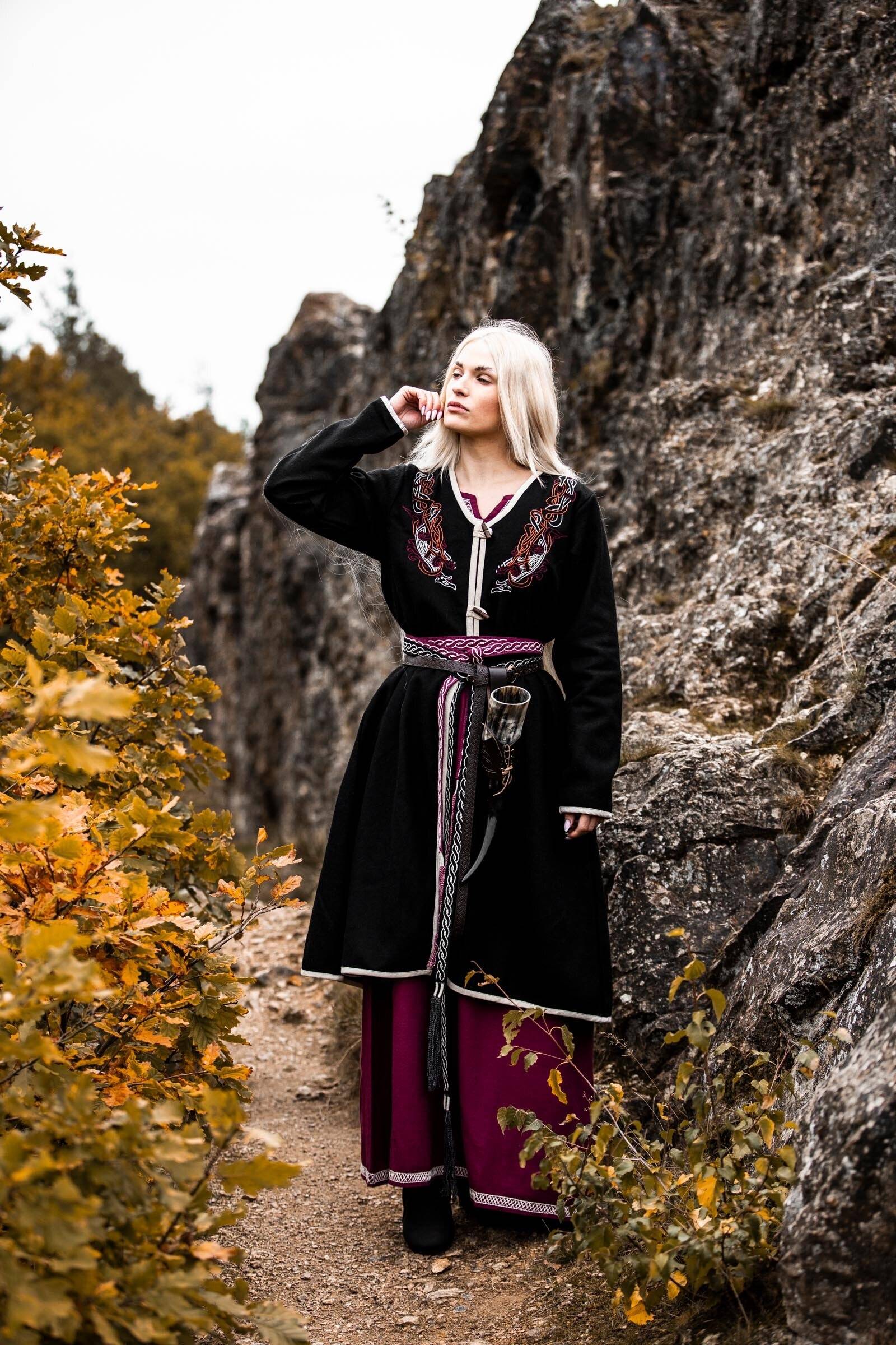 Viking Birka dames wollen jas, zwart