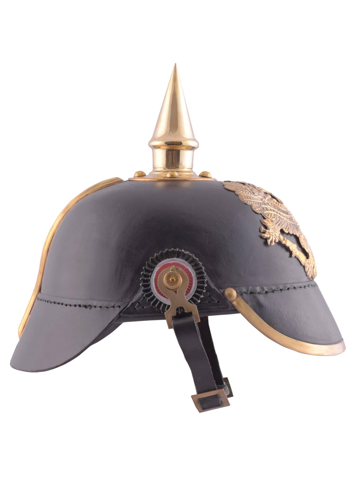 Pruisische infanteriehelm uit 1889, leer