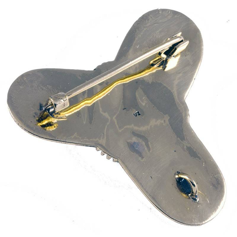 Viking Kleefblad Fibula in Brons
