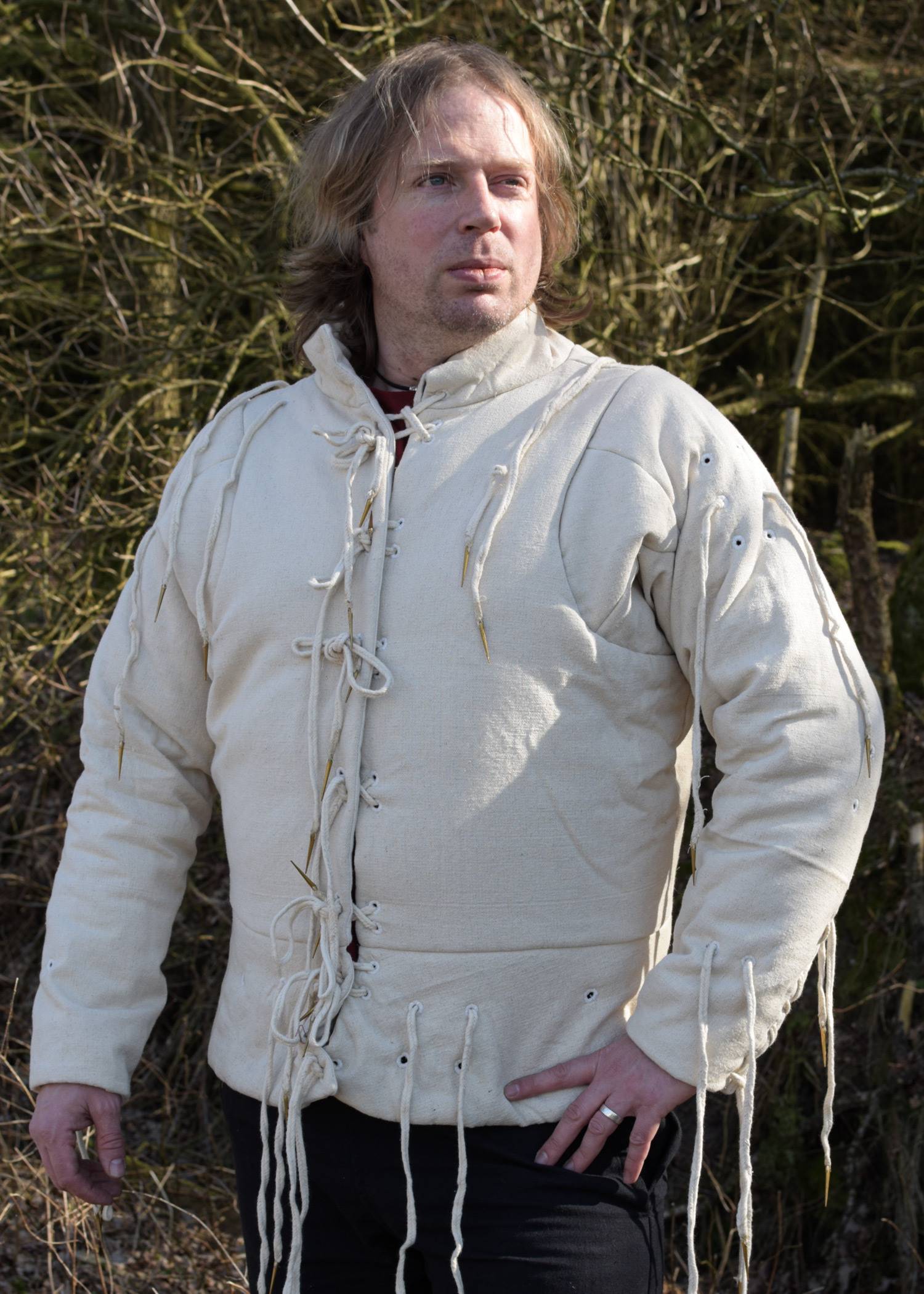Gambeson -  Aketon in Natuurkleur met Nestels