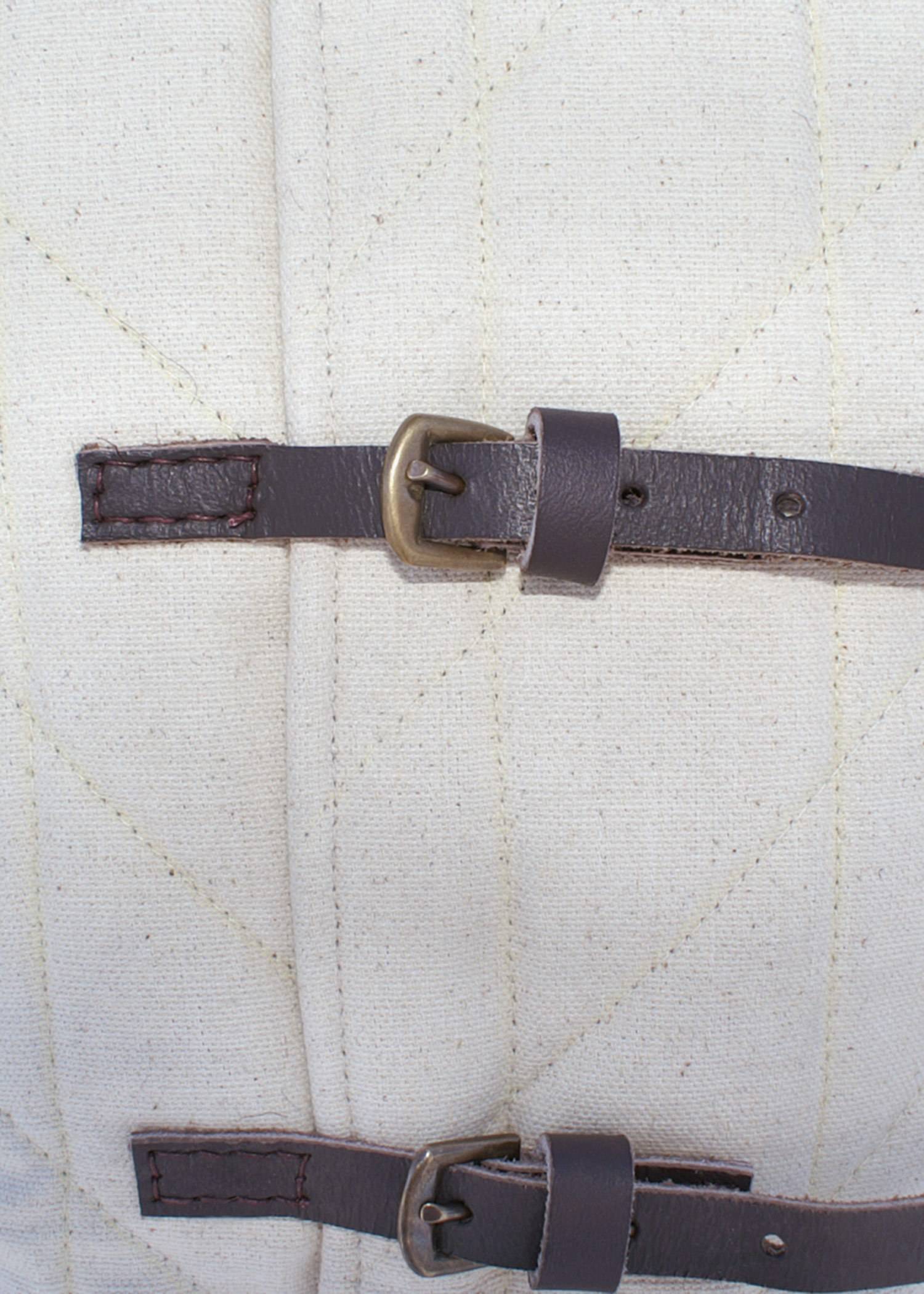 Gambeson - Aketon in Natuurkleur met Riempjes