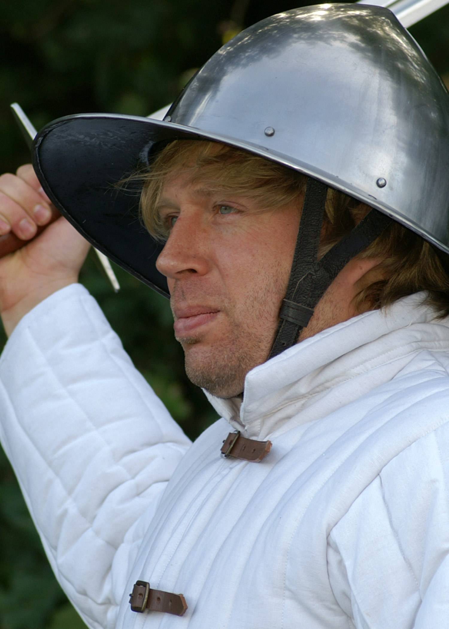 Gambeson - Aketon in Natuurkleur met Riempjes