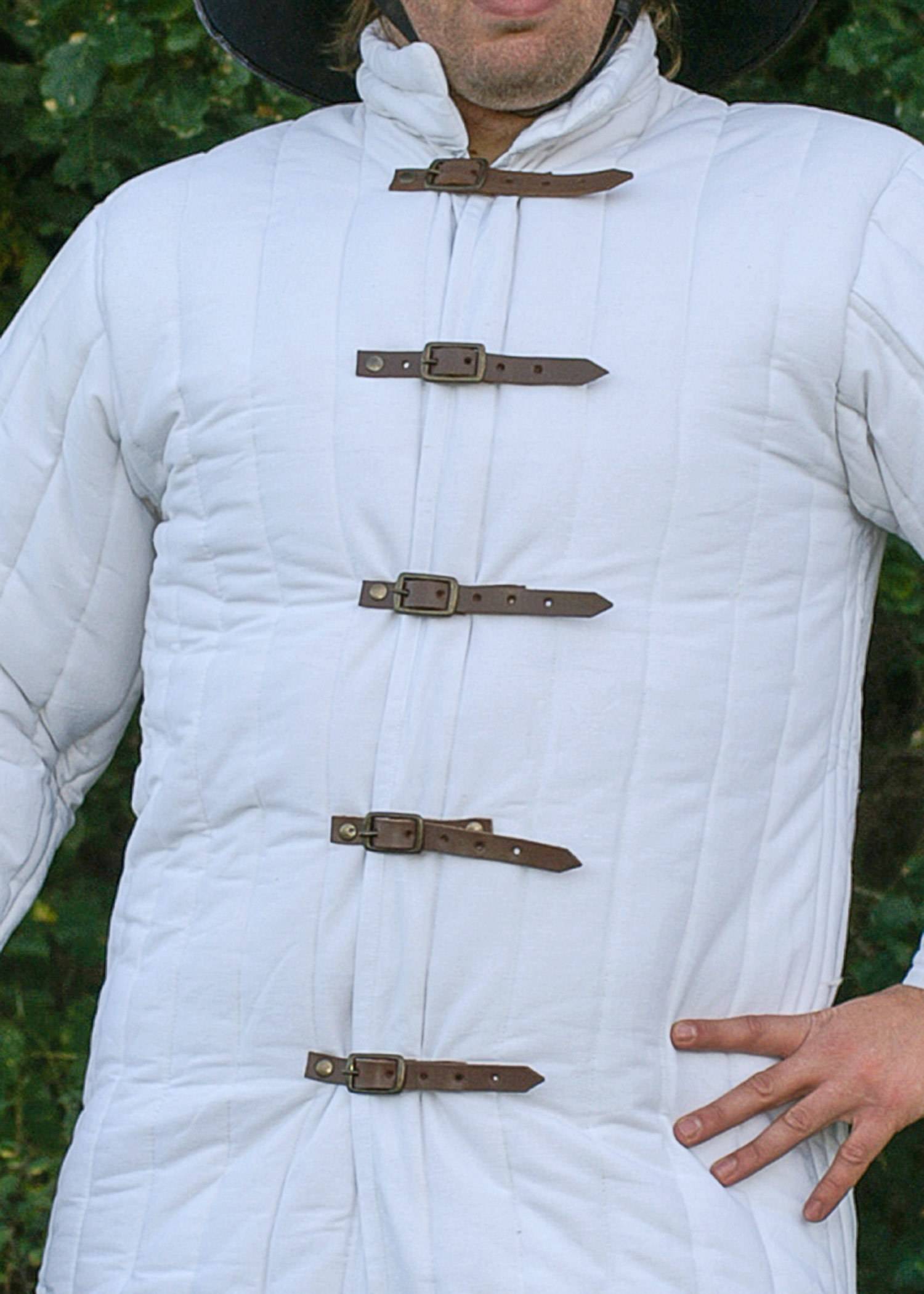 Gambeson - Aketon in Natuurkleur met Riempjes