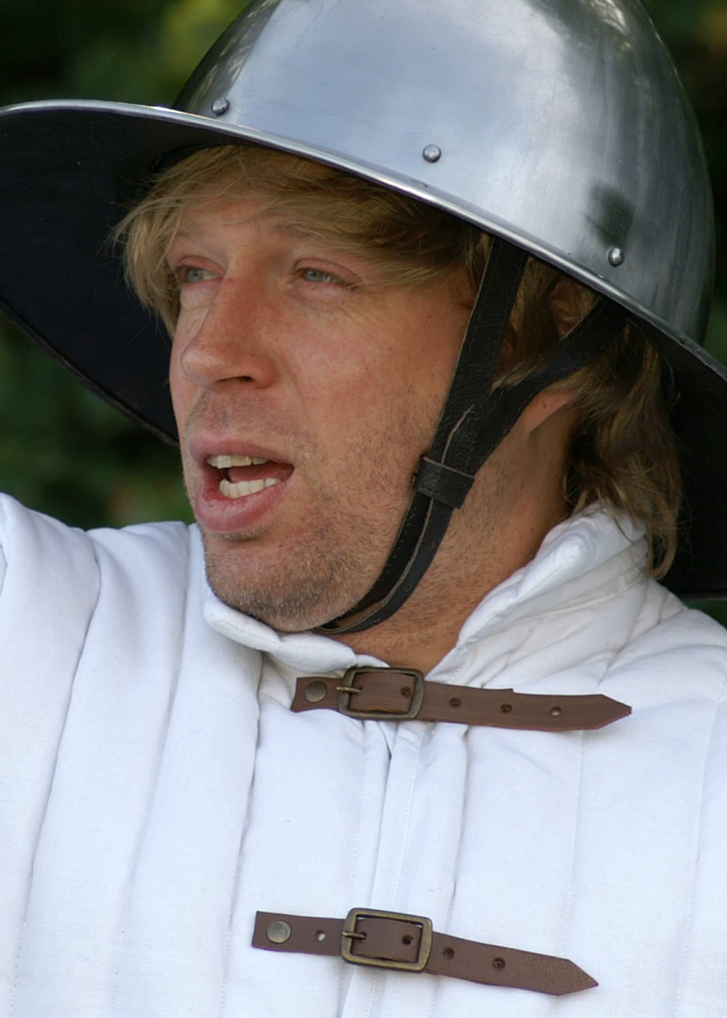 Gambeson - Aketon in Natuurkleur met Riempjes