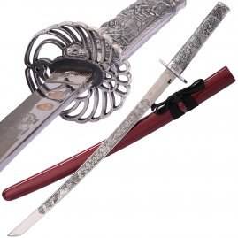 ​Gladius Masamune Wakizashi mit graviertem Griff und geätzter Klinge