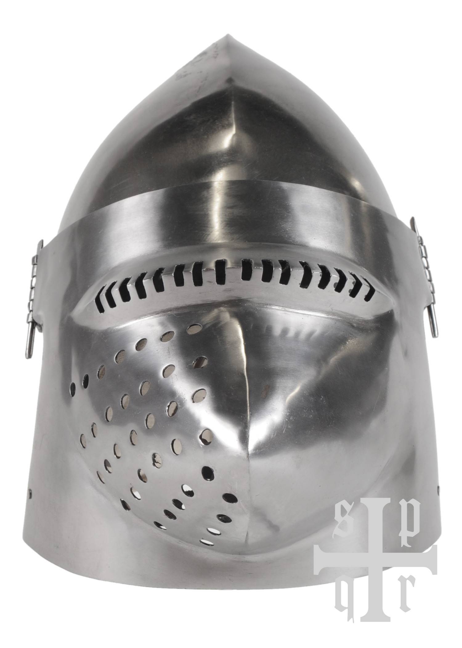 Hondekop - Varkenssnuit Helm, kasteel Churburg ca. 1395, 1,2 mm staal