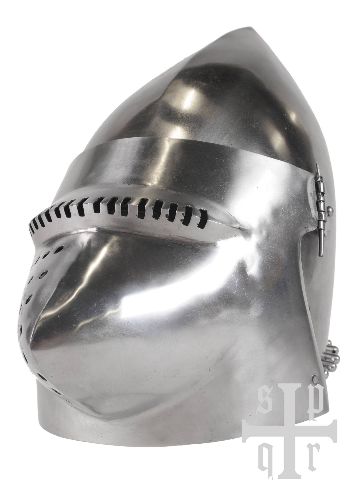 Hondekop - Varkenssnuit Helm, kasteel Churburg ca. 1395, 1,2 mm staal