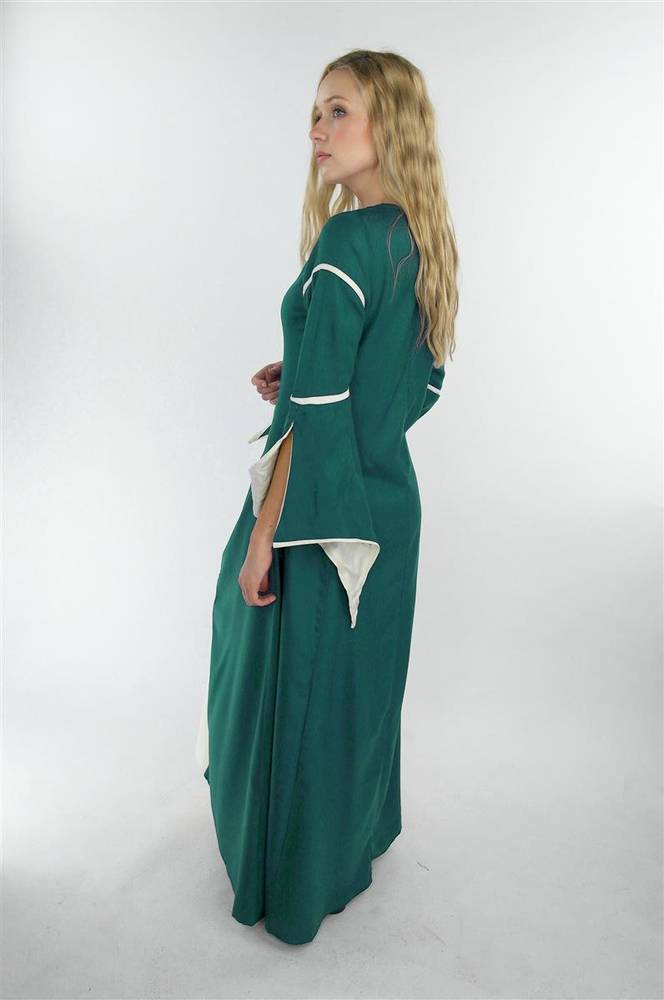 ​Mittelalterkleid in Grun-Natur